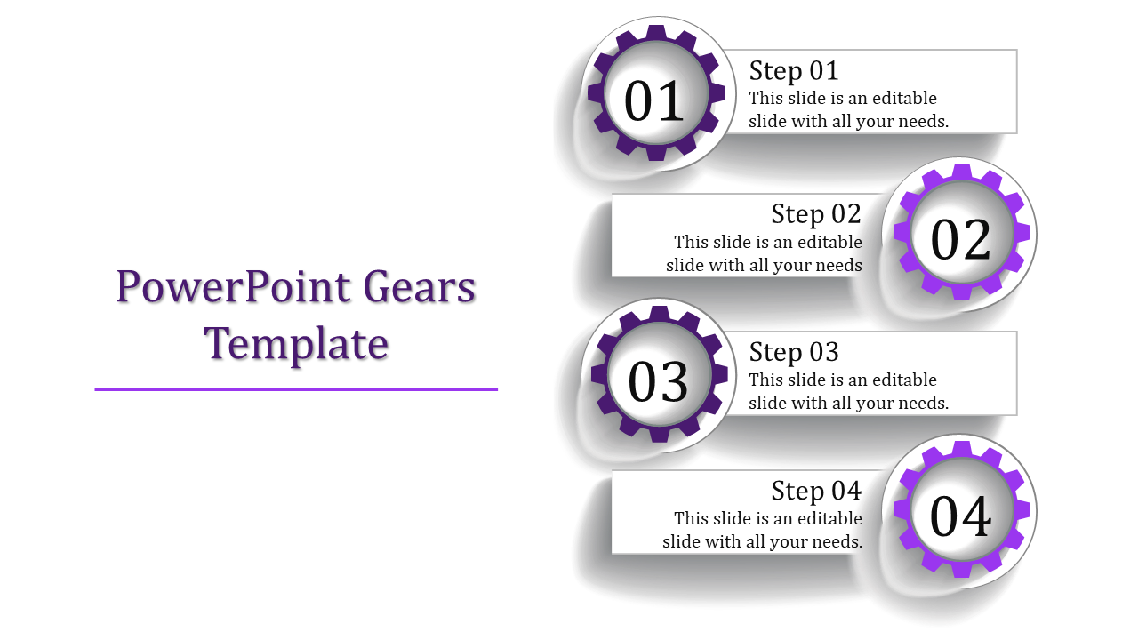 Enrich your PowerPoint Gears Template Presentations